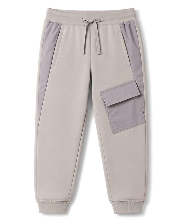 Pine Kids Cotton Knit Full Length Lounge & Track Pant -Grey