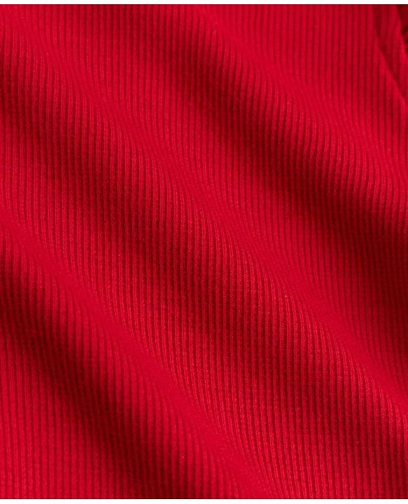 Pine Kids Cotton Lycra Knit Half Sleeves Top with Knot -Red