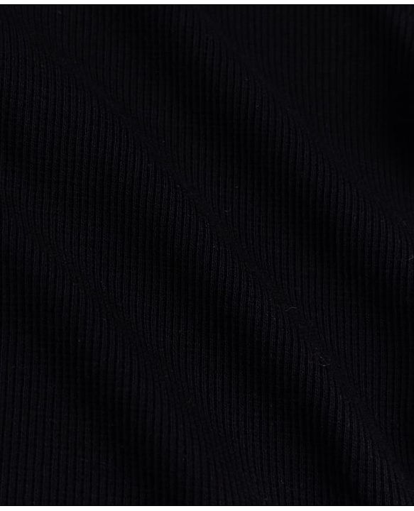 Pine Kids Cotton Lycra Knit Half Sleeves Top - Black