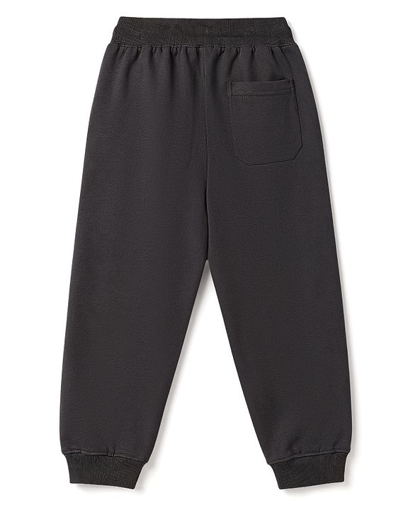 Pine Kids Knit Full Length Cut N Sew Text Printed Lounge Pant - Grey