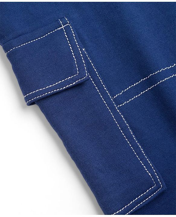 Pine Kids Knit Full Length Solid Colour Cut & Sew Lounge Pant - Navy