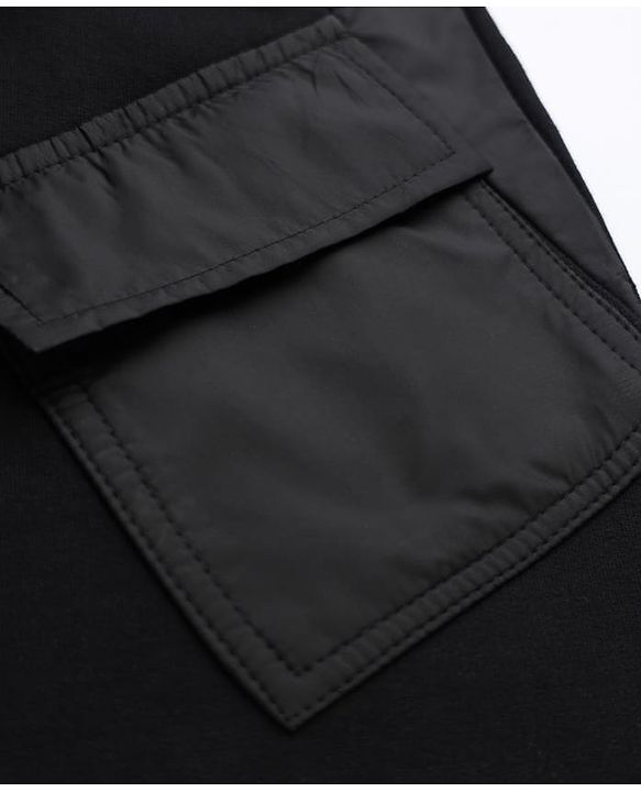 Pine Kids Knit Full Length Lounge Pant With Front Pocket in Black