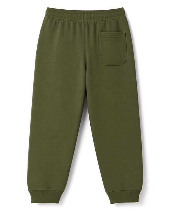 Pine Kids Cotton Knit Full Length Lounge & Track Pant  - Olive Green