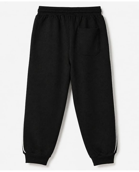 Pine Kids Knit Full Length Lounge Pant with Smile Today Patch - Black