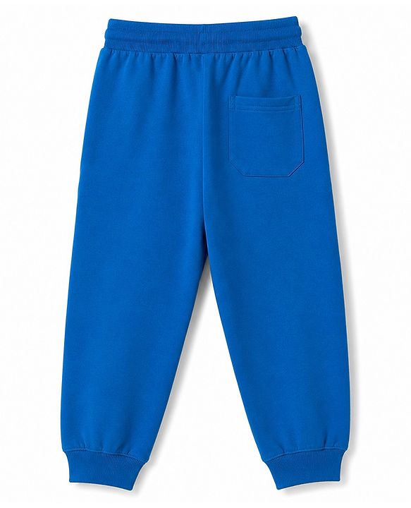 Pine Kids Knit Full Length Cut N Sew Text Printed Lounge Pant - Blue