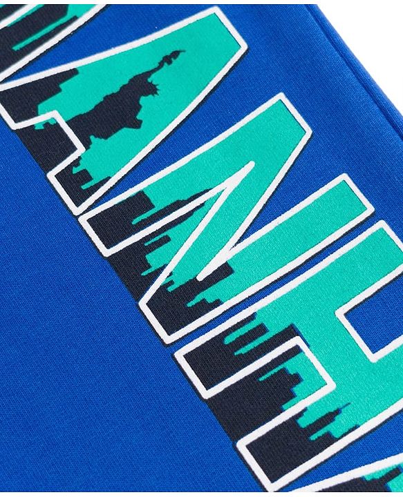 Pine Kids Cotton Knit Full Length Lounge & Track Pant With Text Print - Blue