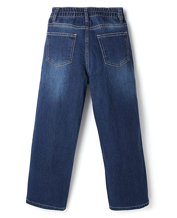 Pine Kids Marvel Denim Full Length Jeans with Spiderman Applique in Blue for 6-7 Years