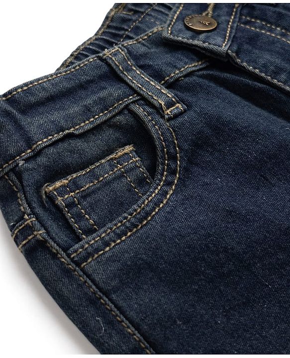 Pine Kids Marvel Full Length Denim Jeans with Marvel Patch in Blue