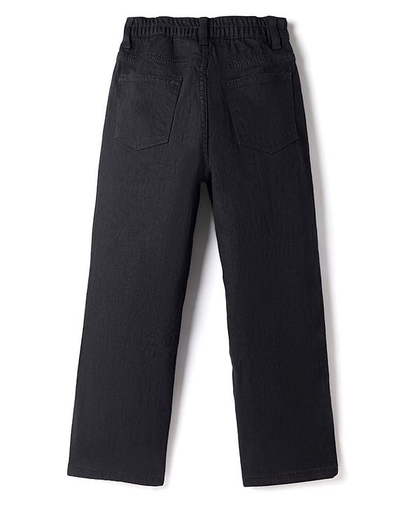 Pine Kids Marvel Denim Full Length Jeans with Marvel Patch in Black