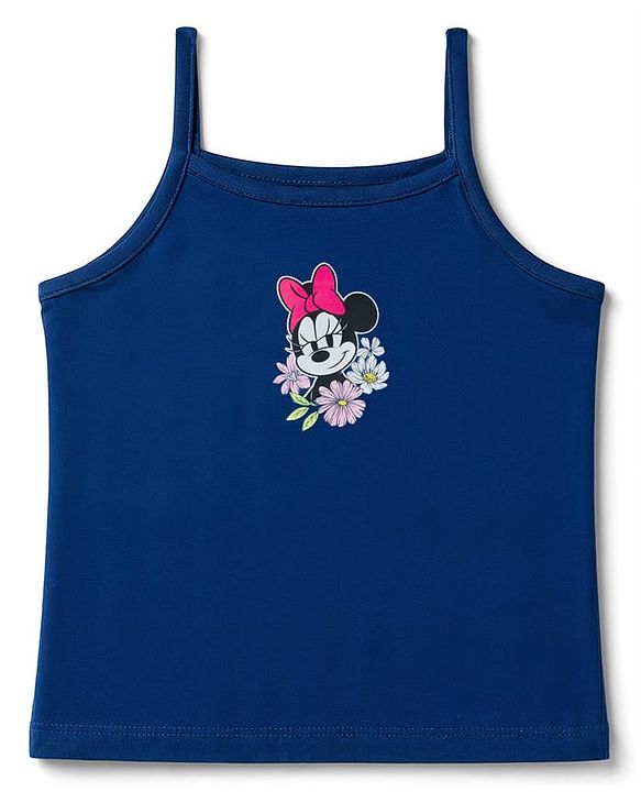 Pine Kids Disney Single Jersey Knit Sleeveless Slips with Minnie Mouse Print Pack of 3-  Blue Pink & Green