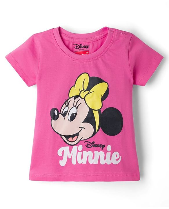 Babyhug Disney Cotton Knit T-Shirts Half Sleeve Minnie Mouse Graphic Multi Color 3-6 Months Pack of 3