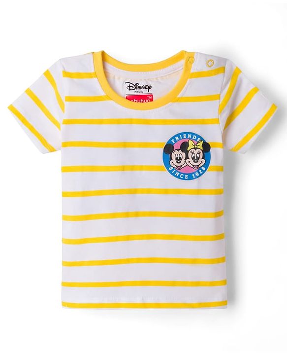 Babyhug Disney Cotton Knit T-Shirts Half Sleeve Minnie Mouse Graphic Multi Color 3-6 Months Pack of 3