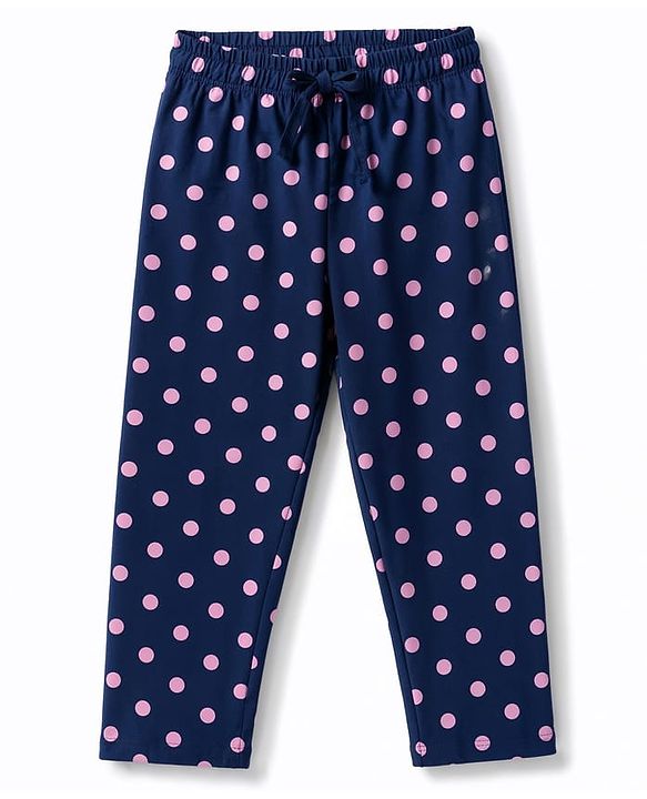 Pine Kids Cotton Knit Half Sleeves Text Printed T-Shirt & Pajama Night Suit - Pink & Navy