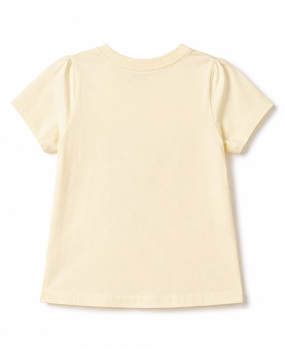 Pine Kids Cotton Knit Half Sleeves Butterfly Printed T-Shirt & Pajama Night Suit - Yellow