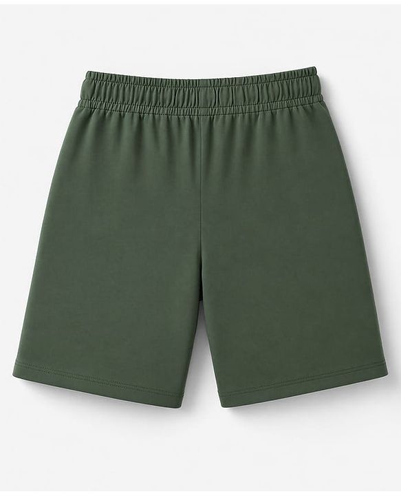 Pine Kids Cotton Knit Half Sleeves T-Shirt & Shorts Night Suit With Tropical & Text Print - Green