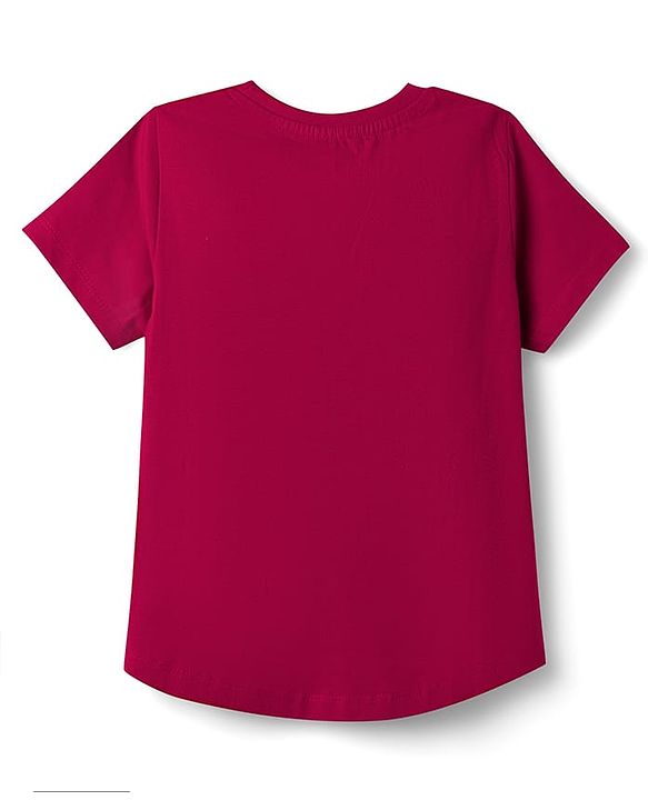 Pine Kids Cotton Knit Half Sleeves T-Shirt & Shorts Night Suit with Heart & Believe Print - Wine