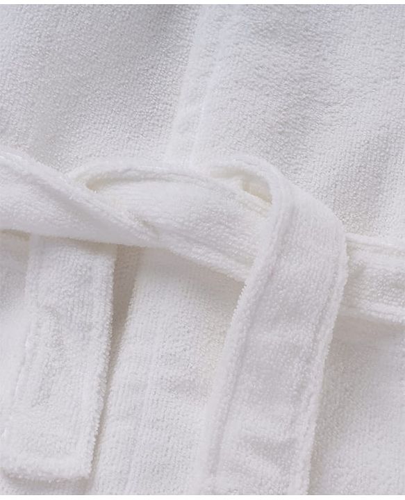 Babyhug Velour Microfiber Knit Full Sleeves Terry Hooded Bath Robe With Bear Embroidery & Applique - White