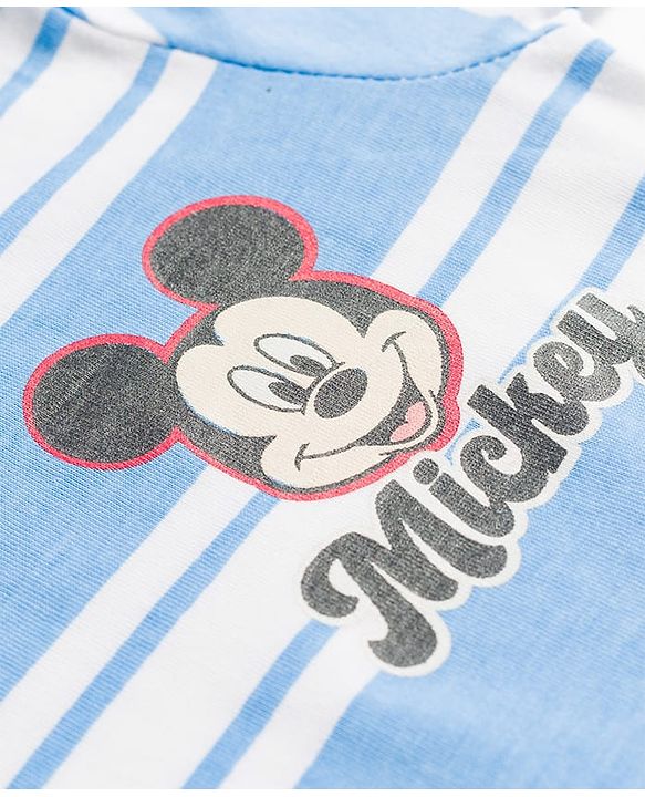 Babyhug Disney Cotton Knit T-Shirts Half Sleeve with Mickey and Friends Graphic Multi Color 6-9 Months Pack of 2