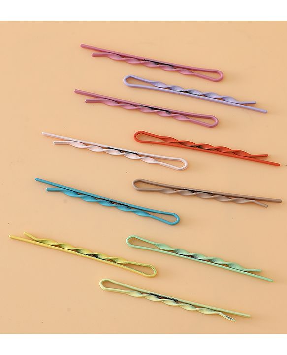 Pine Kids Hair Pins And Clips  - Purple & Green