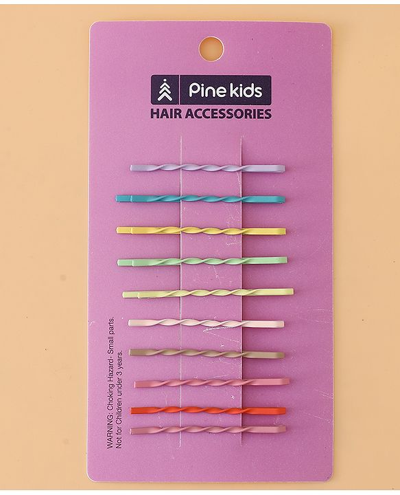 Pine Kids Hair Pins And Clips  - Purple & Green