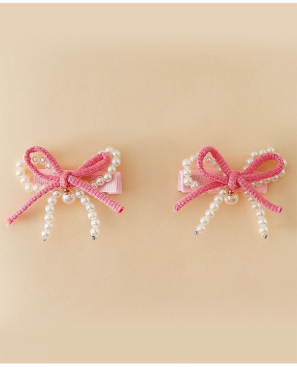 Babyhug Bow & Butterfly Clips Pack Of 2 - Green