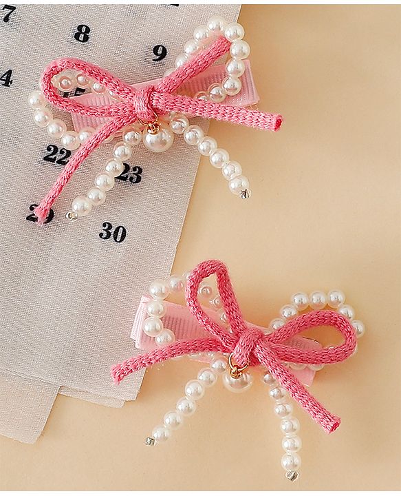 Babyhug Bow & Butterfly Clips Pack Of 2 - Green