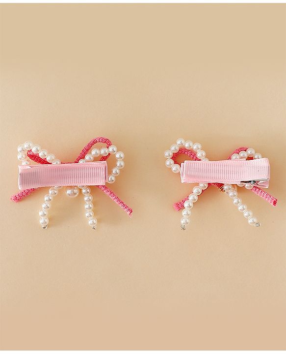 Babyhug Bow & Butterfly Clips Pack Of 2 - Green
