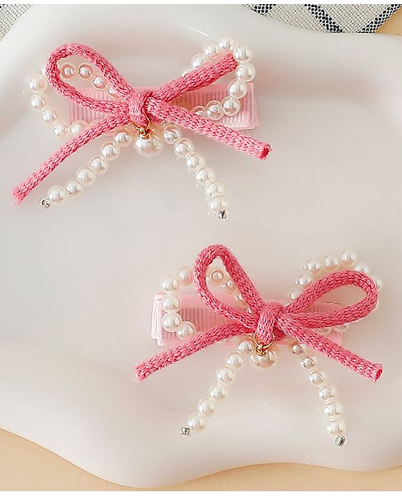 Babyhug Bow & Butterfly Clips Pack Of 2 - Green