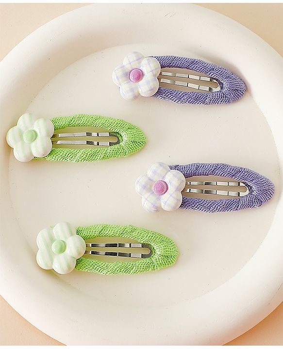 Babyhug Snap Clips Combo Sets - Purple&Green