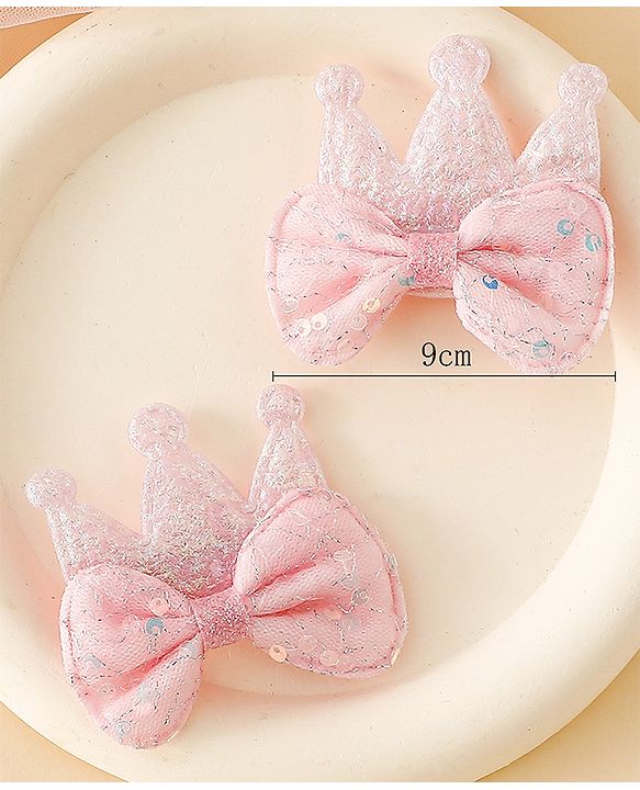 Babyhug Bow & Butterfly Clips Combo Sets - Pink