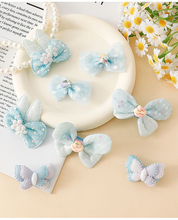 Babyhug Bow & Butterfly Clips Combo Sets - Pink