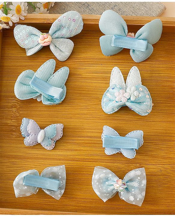 Babyhug Bow & Butterfly Clips Combo Sets - Pink