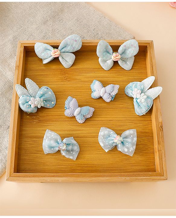 Babyhug Bow & Butterfly Clips Combo Sets - Pink