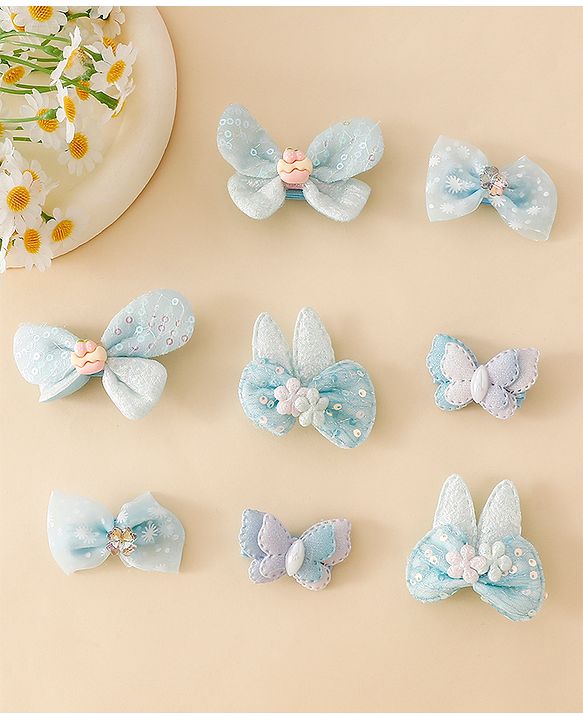 Babyhug Bow & Butterfly Clips Combo Sets - Pink