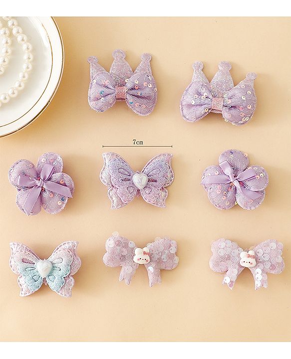 Babyhug Bow & Butterfly Clips Combo Sets - Pink