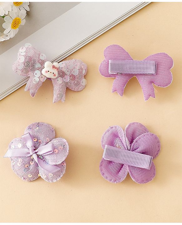 Babyhug Bow & Butterfly Clips Combo Sets - Pink