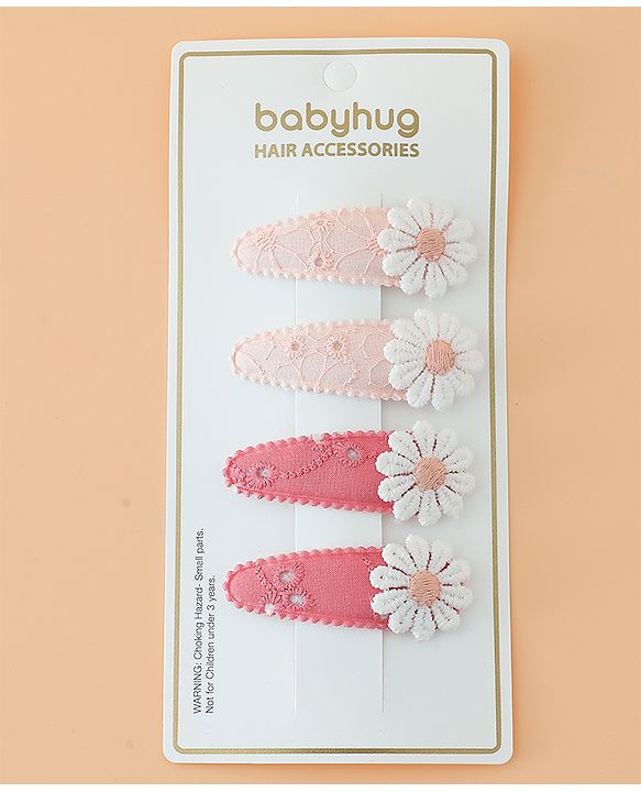 Babyhug Snap Clips Combo Set - Pink
