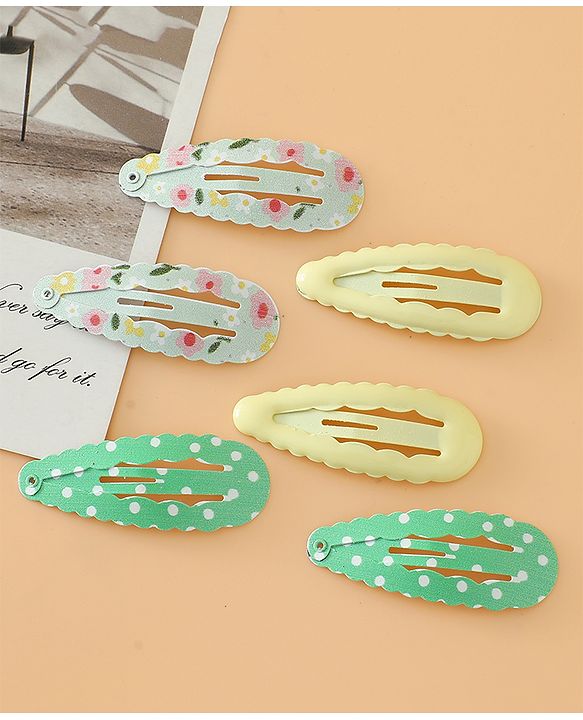 Babyhug Floral Printed Snap Clip - Blue & Yellow