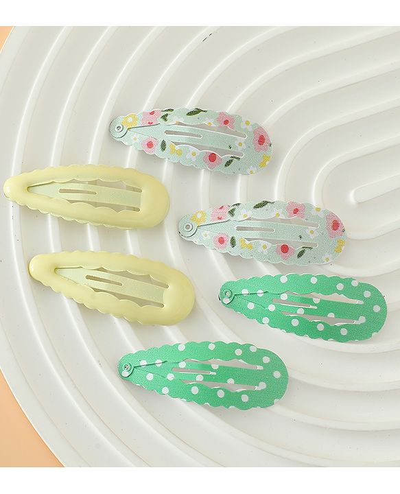 Babyhug Floral Printed Snap Clip - Blue & Yellow