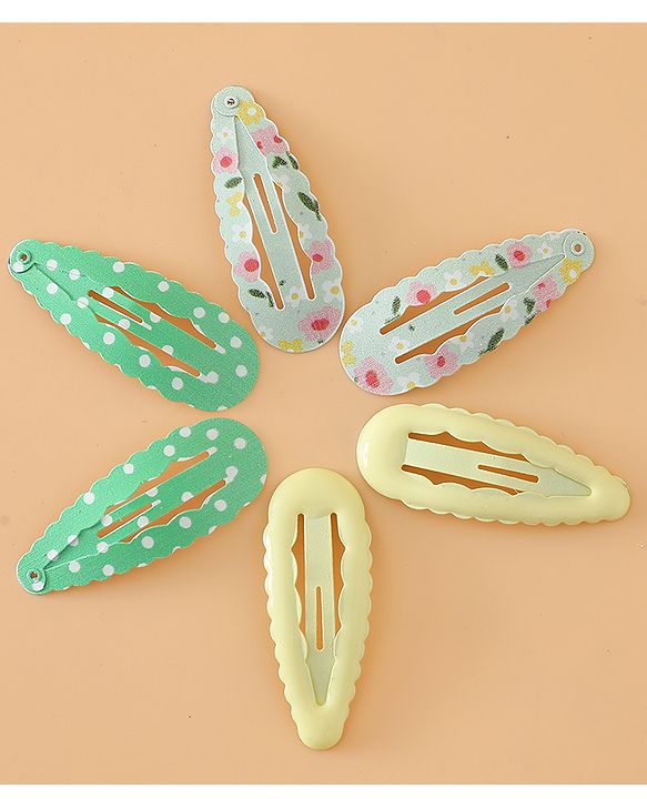 Babyhug Floral Printed Snap Clip - Blue & Yellow