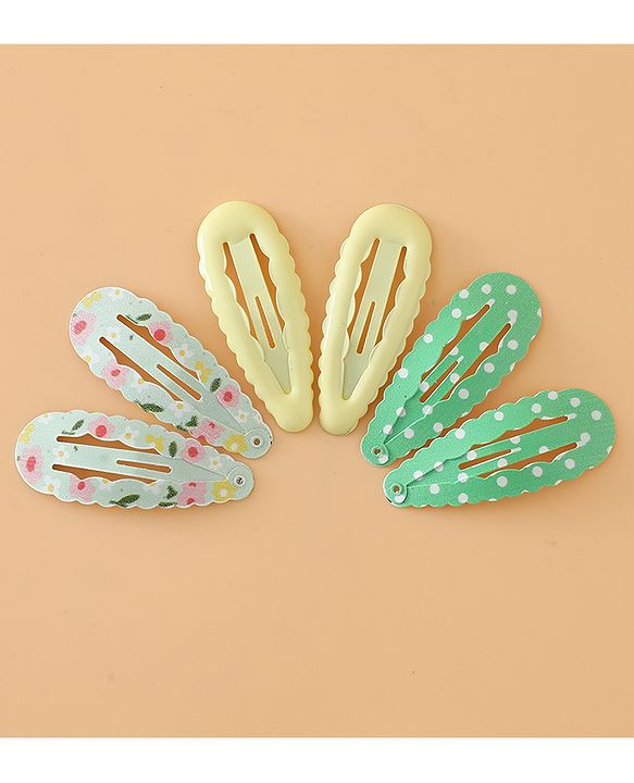 Babyhug Floral Printed Snap Clip - Blue & Yellow