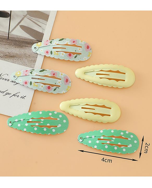 Babyhug Floral Printed Snap Clip - Blue & Yellow