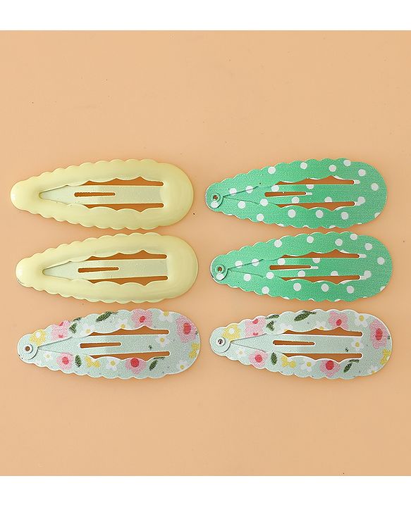 Babyhug Floral Printed Snap Clip - Blue & Yellow