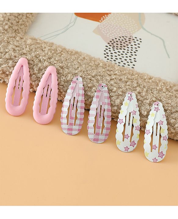 Pine Kids Fashion Snap Hair Clips - Pink & White