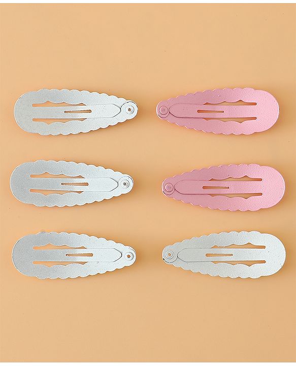Pine Kids Fashion Snap Hair Clips - Pink & White
