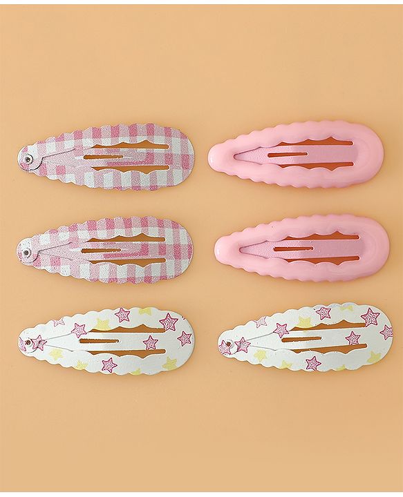 Pine Kids Fashion Snap Hair Clips - Pink & White