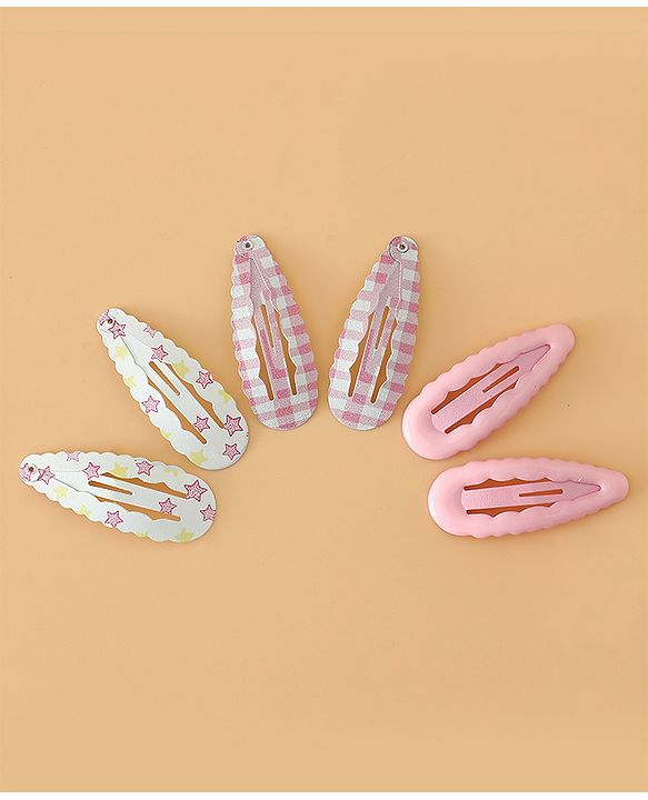 Pine Kids Fashion Snap Hair Clips - Pink & White