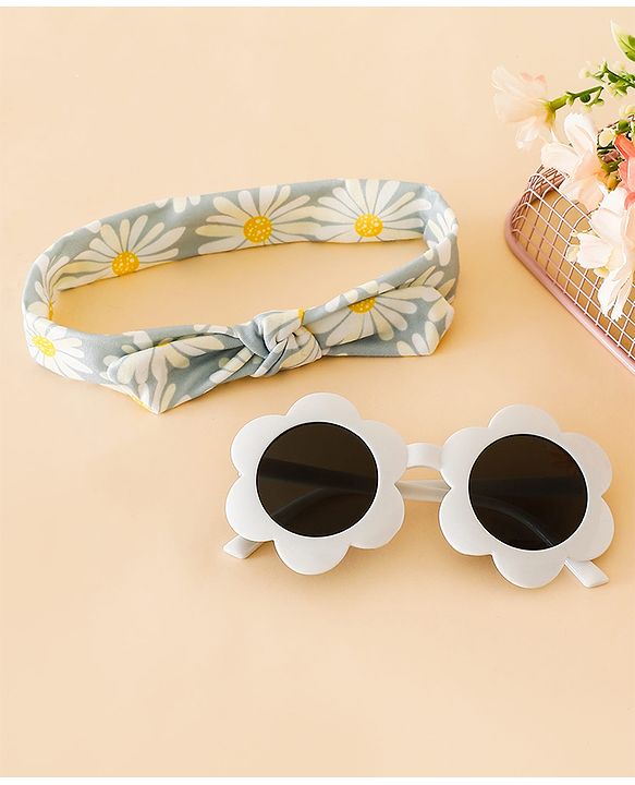 Babyhug Head Band & Sunglasses Combo Set - Blue