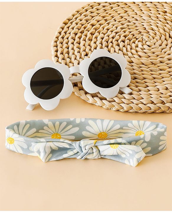 Babyhug Head Band & Sunglasses Combo Set - Blue