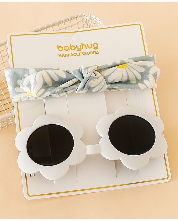 Babyhug Head Band & Sunglasses Combo Set - Blue